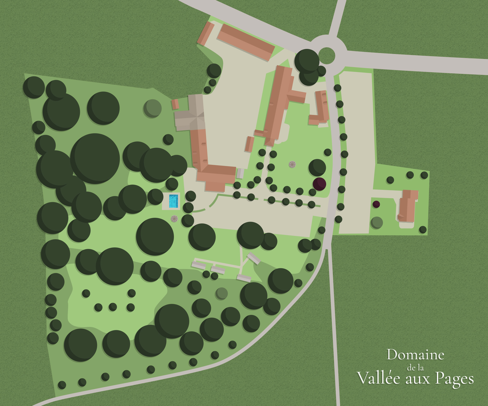 Plan interactif du Domaine de la Vallée aux Pages